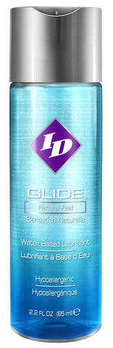 ID Glide Personal Lubricant 2.2 Ounce Bottle for Smooth Intimate Experience Water Based Lube